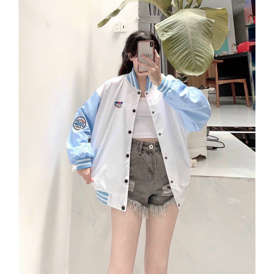 (HCM) ÁO KHOÁC DÙ BOMBER LOGO THỜI TRANG NỮ - SIÊU XINH , HOT HIT CHO CÁC BẠN TRẺ KOKO MI FASHION