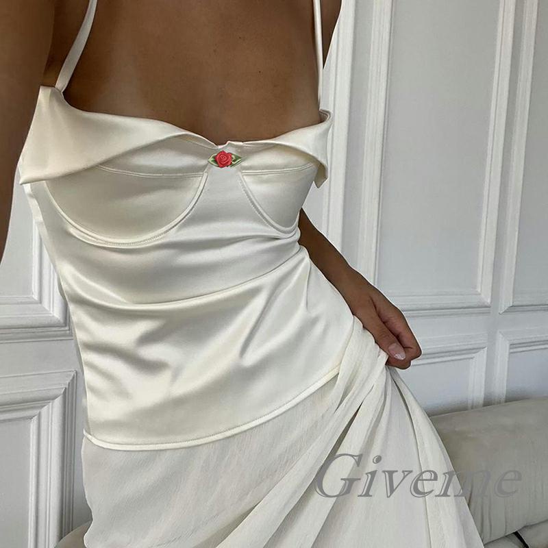 Áo Croptop Sát Nách Hở Lưng Chất Satin In Họa Tiết Hoa Thời Trang Mùa Hè Cho Nữ