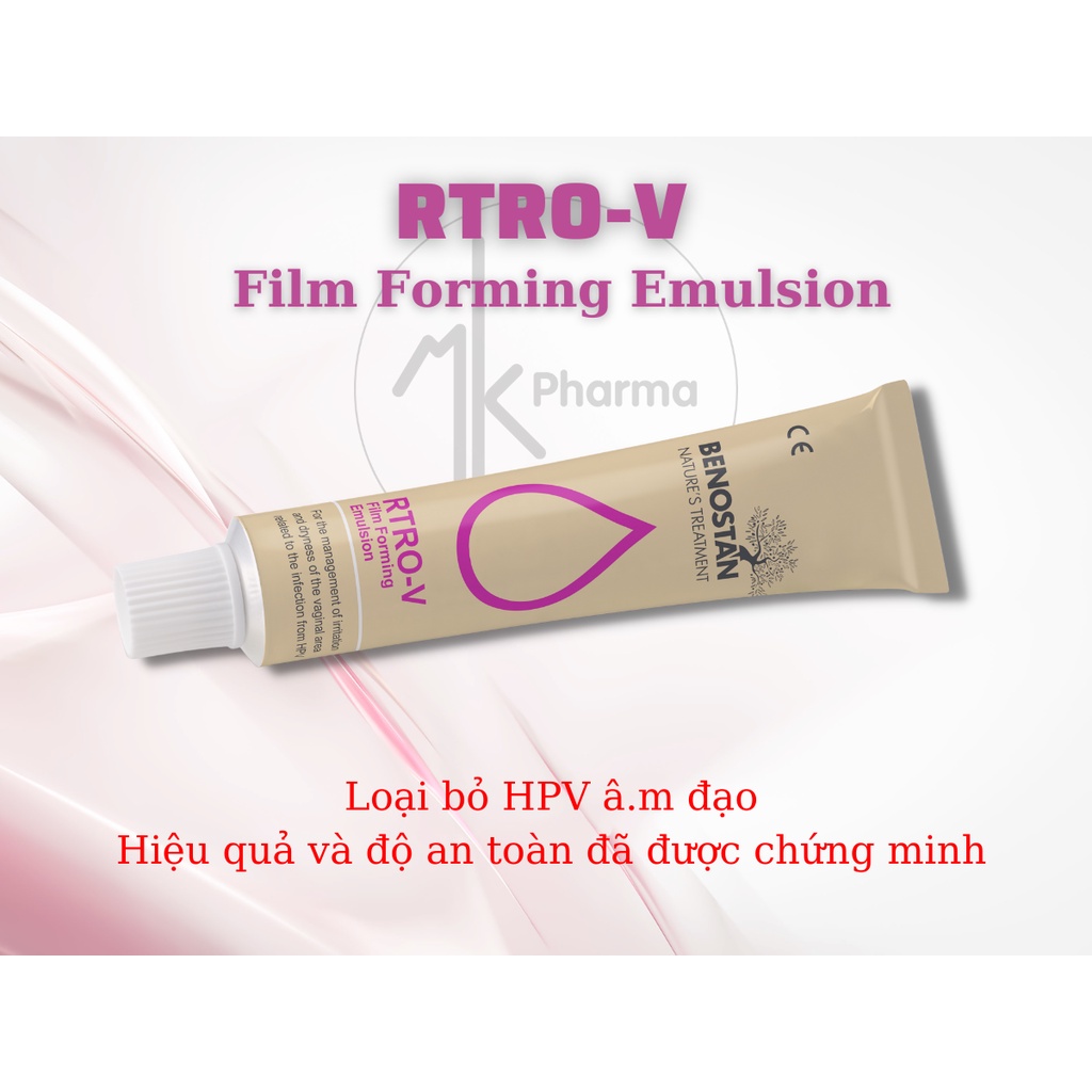 Kem RTRO-V Film Forming Emulsion Giúp Hỗ Trợ Loại Bỏ H.P.V 30ml