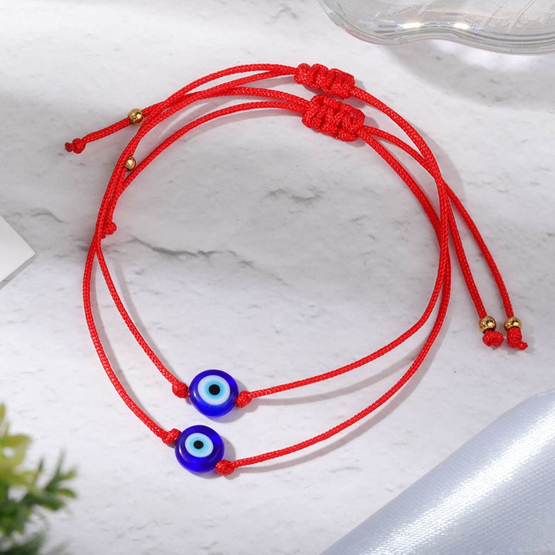 Vòng Tay Dây Bện Màu Đỏ Và Đen Phong Cách Âu Mỹ KING for Evil Eye