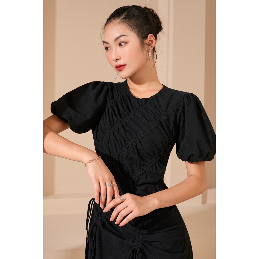OLV - Đầm Black Ruched Dress