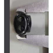 Nút chặn đầu dây rút lò xo bằng nhựa tròn màu đen tiện dụng