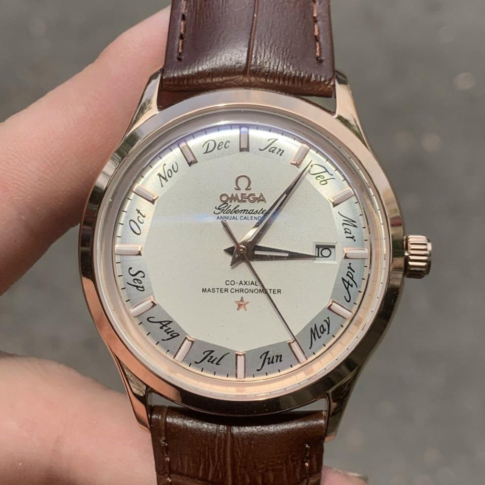 Đồng Hồ Nam OMG Sapphire OMA125A Mặt phân ô tháng Máy Cơ Automatic Nhật