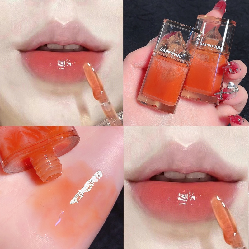 Son Bóng Trong Suốt 3 Màu Tùy Chọn Dưỡng Ẩm Chống Nước Lâu Trôi Dành Cho Nữ