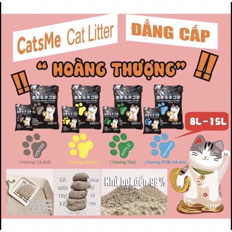 Cát Vệ Sinh Cho Mèo - Cát CatsMe 15L (Vón Tốt, Khử Mùi Tốt)