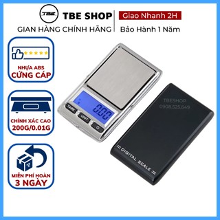 Cân tiểu ly điện tử mini 200g 0.01 nhỏ gọn bỏ túi chính xác cao tbe shop