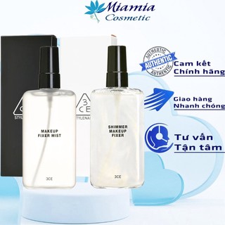 Xịt khoáng 3ce shimmer makeup fixer & makeup fixer mist