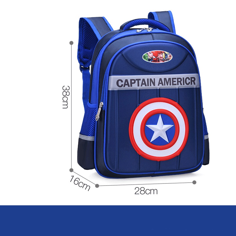 Balo thời trang cho học sinh tiểu học cho bé trai từ lớp 1-3 chống gù, chông thấm nước, cặp sách siêu nhân in nổi 3D