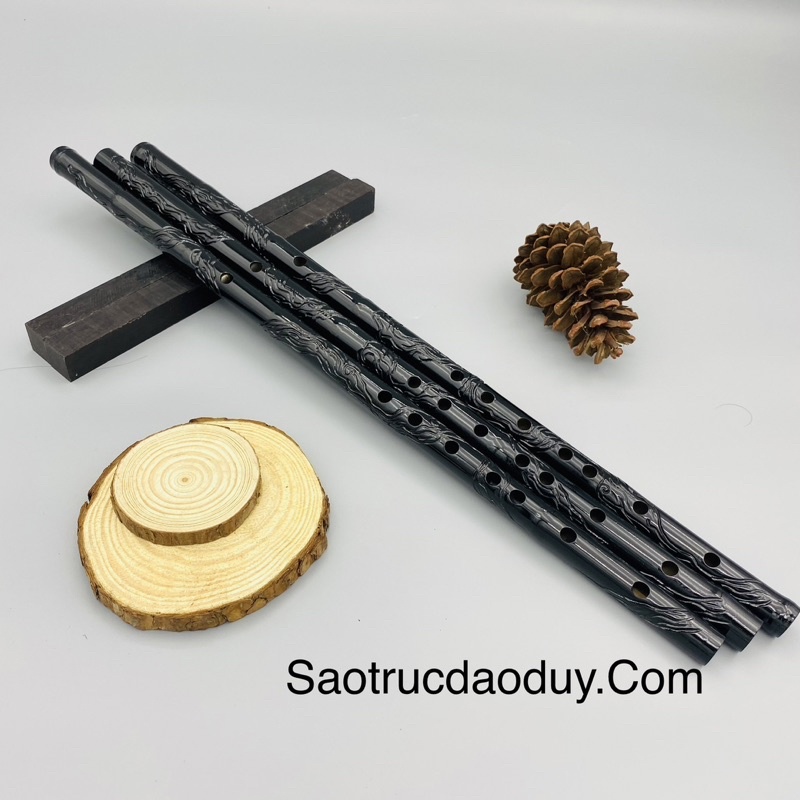 Sáo trúc Trần Tình Lệnh bản gốc full hoạ tiết khắc tay tặng dây treo hoa sen