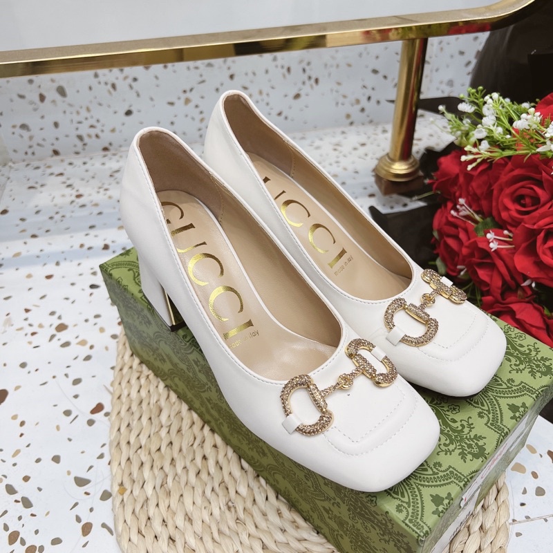 Giày cao gót khoá ngang gót trụ fullbox bill túi giấy