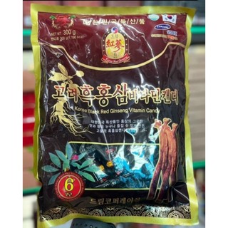 (COMBO 10 GÓI) KẸO SÂM ĐEN HÀN QUỐC GÓI 300G
