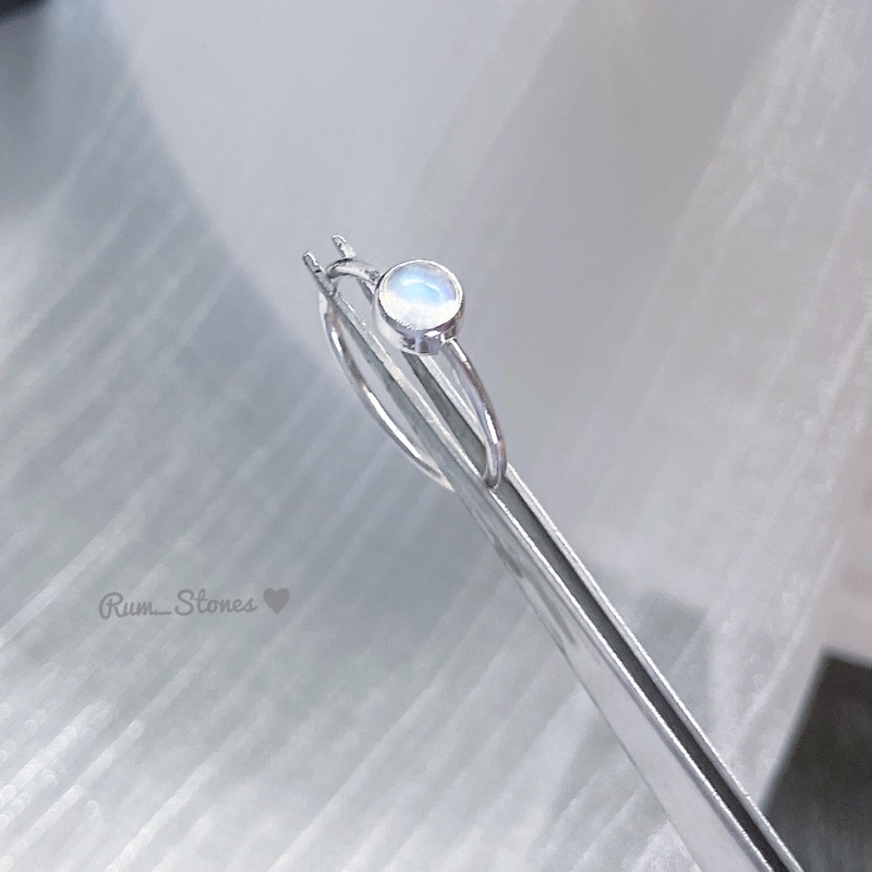 nhẫn bạc dáng simple Moonstone