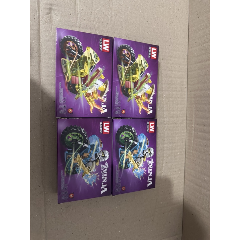 Lego Ninja đi xe moto Lego Khủng Long Lắp Ráp Xếp Hình Hộp Lego Noxe Knight