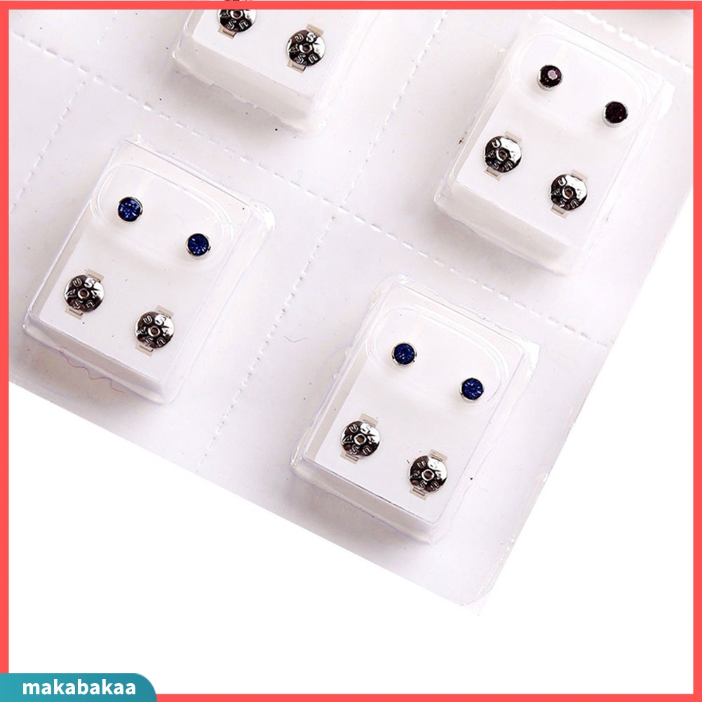 Set 12 Đôi Khuyên Tai Kim Loại Cho Máy Bấm Lỗ Tai