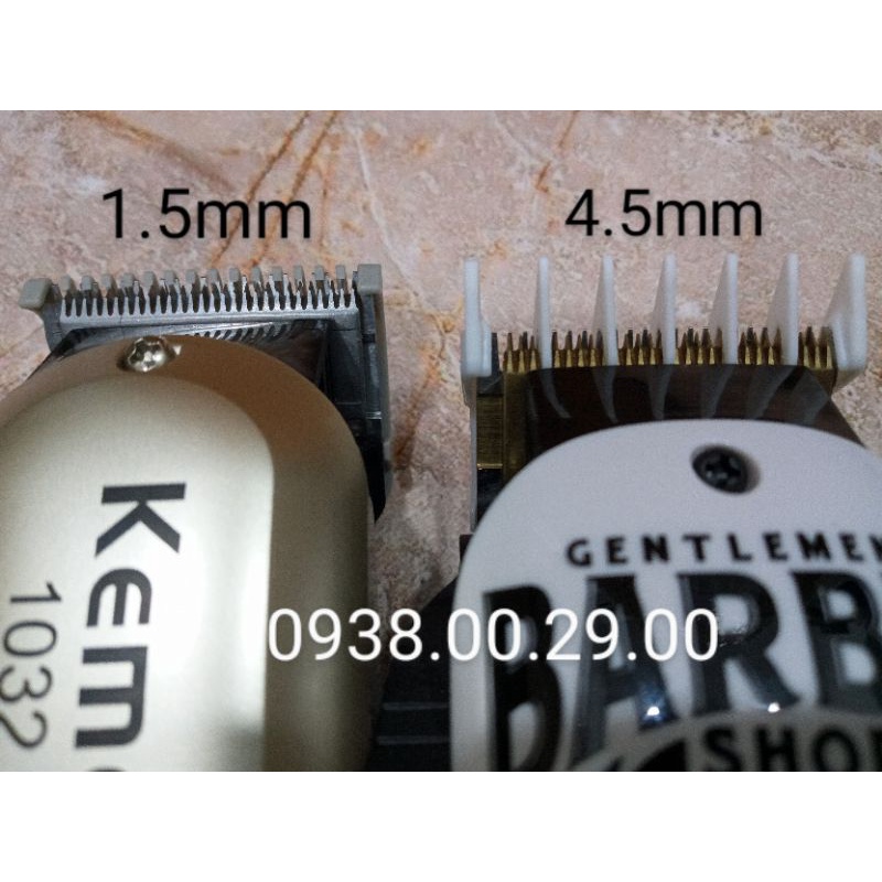 Cữ 1.5mm 4.5mm Cho Tông Đơ Cắt Tóc Kemei. Bộ 2 Cữ Nhựa 1.5mm Và 4.5mm Loại Tốt.