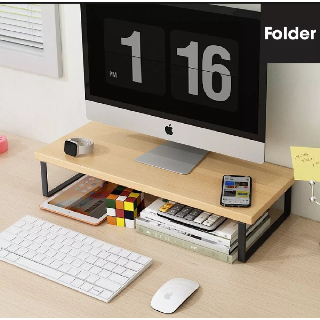 Kệ kê màn hình, laptop, mặt gỗ chân sắt sơn tĩnh điện, chắc chắn sang trọng xin xò ...