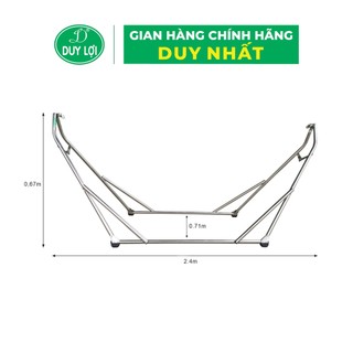 KHUNG VÕNG XẾP DUY LỢI INOX CỠ NHỎ - QUÀ TẶNG 10 MÓC ÁO
