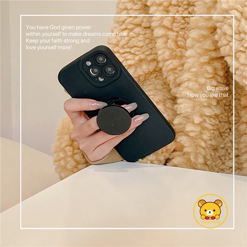 Ốp Điện Thoại Silicon Mềm Nhám Màu Trơn Gắn Nhẫn Đỡ Kiểu Hàn Quốc Cho Realme C35 C31 GT2 Pro GT Neo 3 XT X2 4G 5G