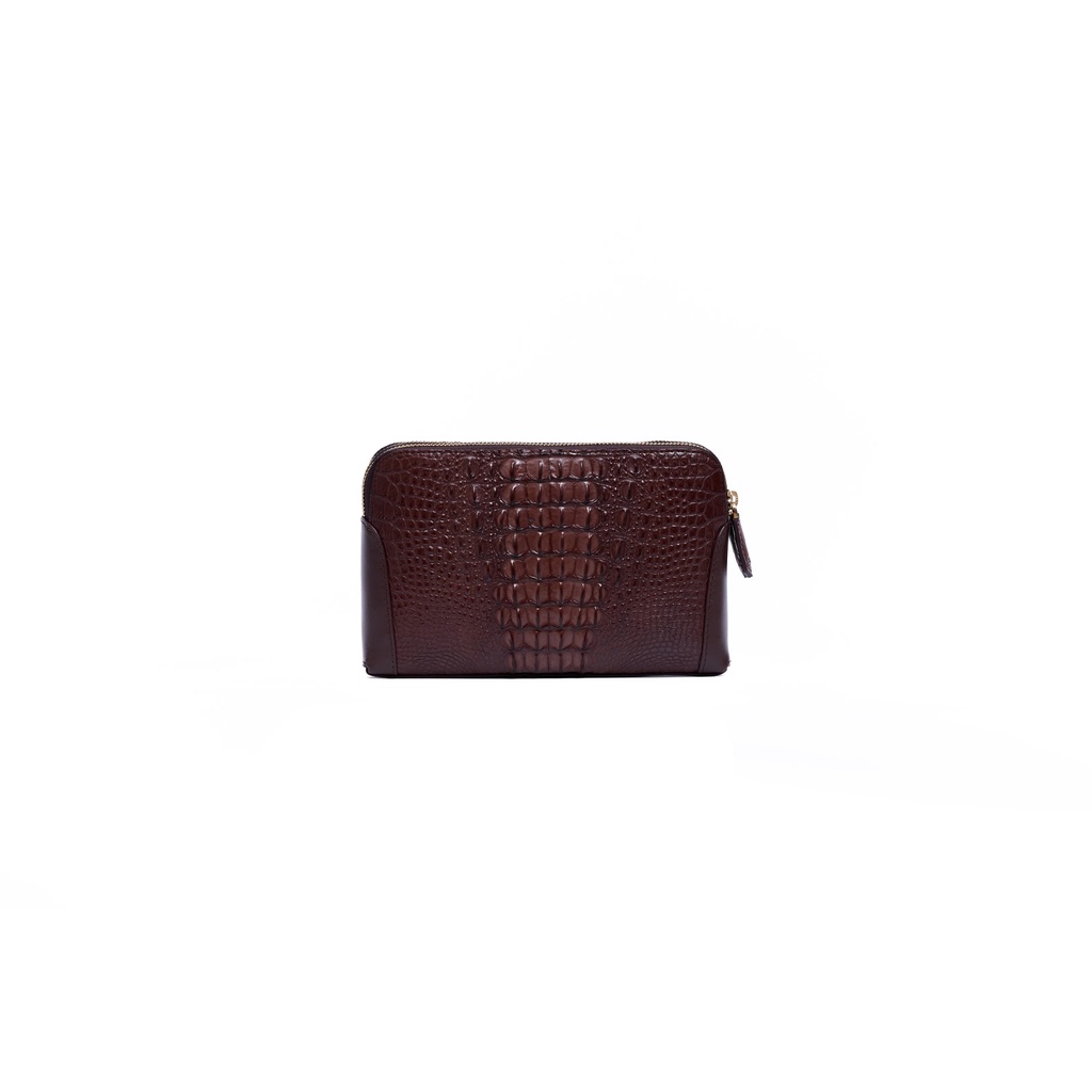 Clutch Nam Có Quai Cầm Da Cá Sấu Cao Cấp Màu Đen, Màu Nâu GATOR PAD-wt leather