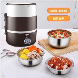 Hộp cơm hâm nóng Star 3 tầng cao cấp đa năng 3 tầng tiện dụng - Bảo Hành 12 tháng