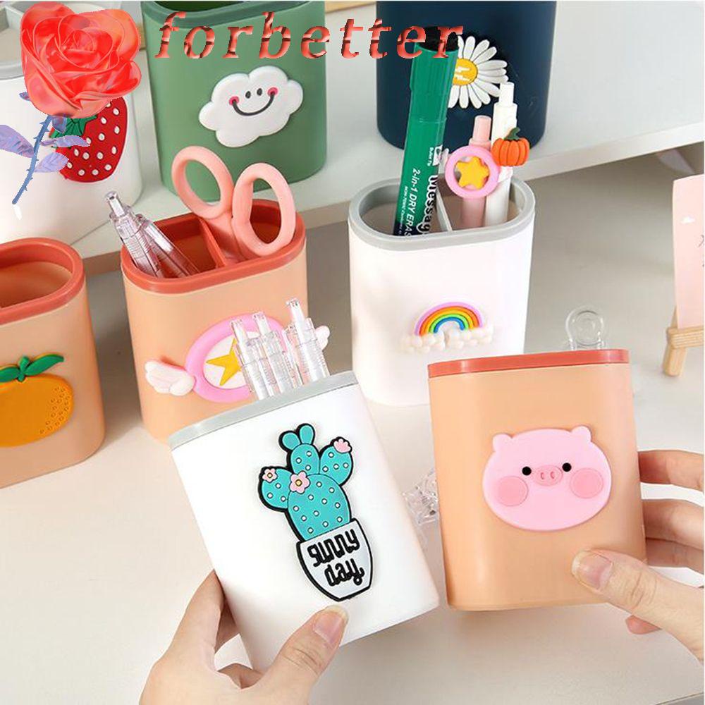 Lọ đựng bút bằng nhựa hai ngăn đa năng