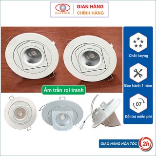 Đèn Rọi Tranh 12W, Đèn Âm Trần Downlight Xoay Góc 360 Độ Haledco Bảo Hành 12 Tháng HSDLT6