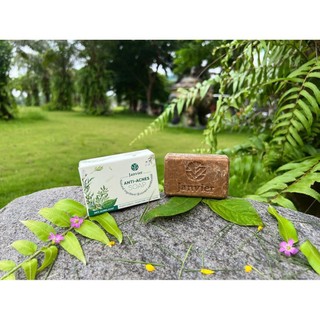 Xà bông Mướp đắng giảm mụn lưng, viêm lỗ chân lông, mát da JANVIER, Xà bông sinh dược handmade 100gr