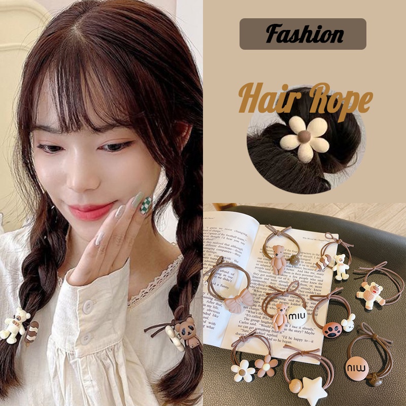 Dây Cột Tóc Màu Cà Phê Đơn Giản Dễ Thương Thời Trang Năm 2022