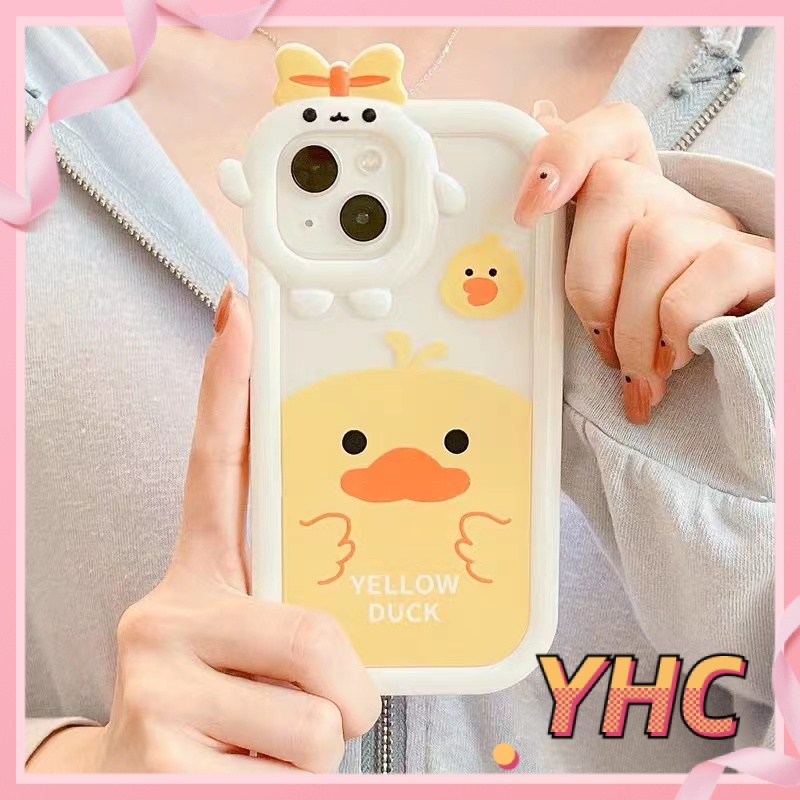 Ốp Điện Thoại Hình Chú Vịt Vàng Dễ Thương Cho iPhone 7plus XR 11 13 12 14 Pro Max X XS Max 7 8 6 6s 14 plus - 5031