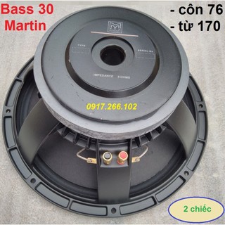 Cặp loa bass 30 martin khung nhôm từ 170 coil 76mm - giá 1 đôi - loa 3 tấc rời
