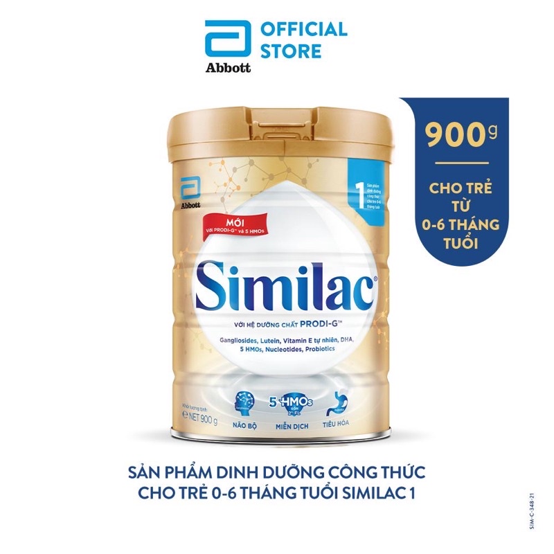 Sữa bột Similac Newborn 1 900g dành cho bé 0-6 tháng tuổi