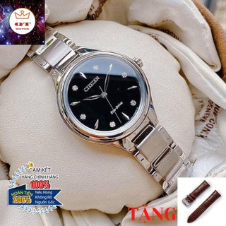 Đồng hồ nữ citizen eco-drive fe2100-51e corso diamond chính hãng tặng dây da cao cấp
