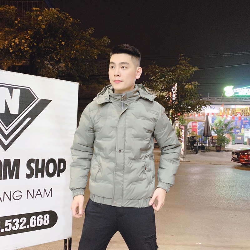 áo phao nam Trần bông vi tính dành cho mùa đông ko lạnh mẫu mới nhất năm 2022 áo free size 60-85kg vừa