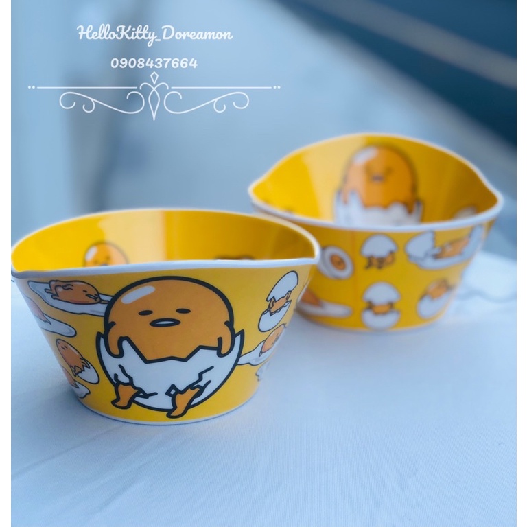 Chén Thìa tô trứng vàng melamin