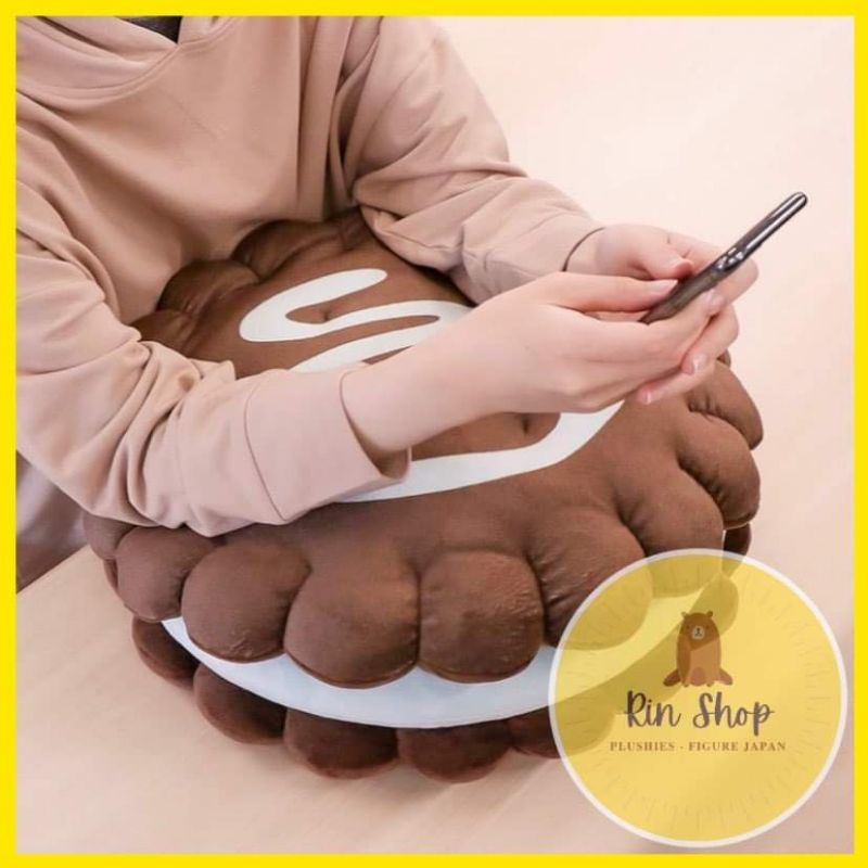 Đệm bánh Chocolate Mint Cookie Sandwich Cushion