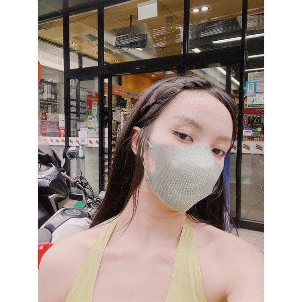 Khẩu trang 3D Thái Lan màu Trendy, không xù lông , êm tai , thoáng mát