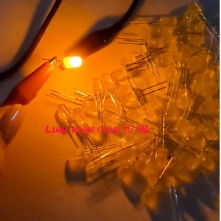 Túi 100 bóng Led ruồi 5mm sáng trong màu vàng