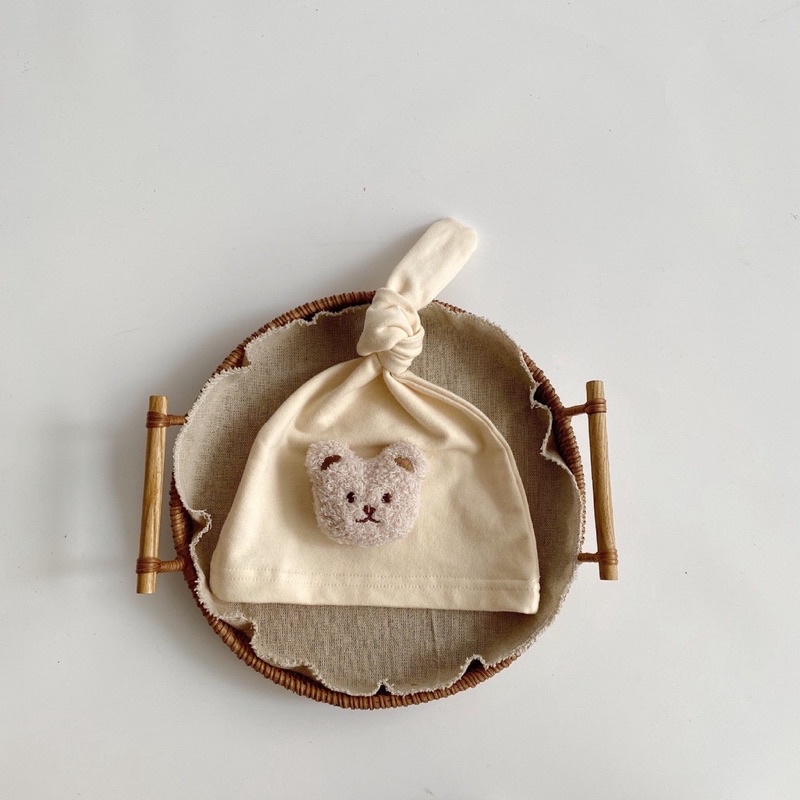 Mũ củ tỏi gấu nâu cho bé 0-12m