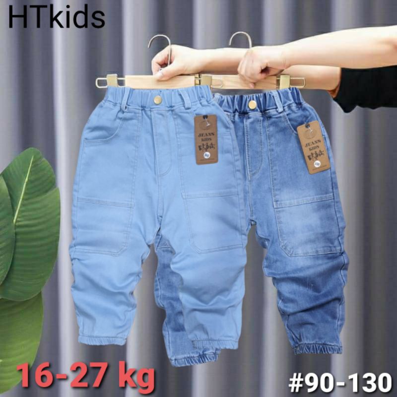 Quần Bò Dài Bé Trai hàng Co Giãn Đẹp Size 90-130 Quần Jeans Bé Trai Shop 18-35kg