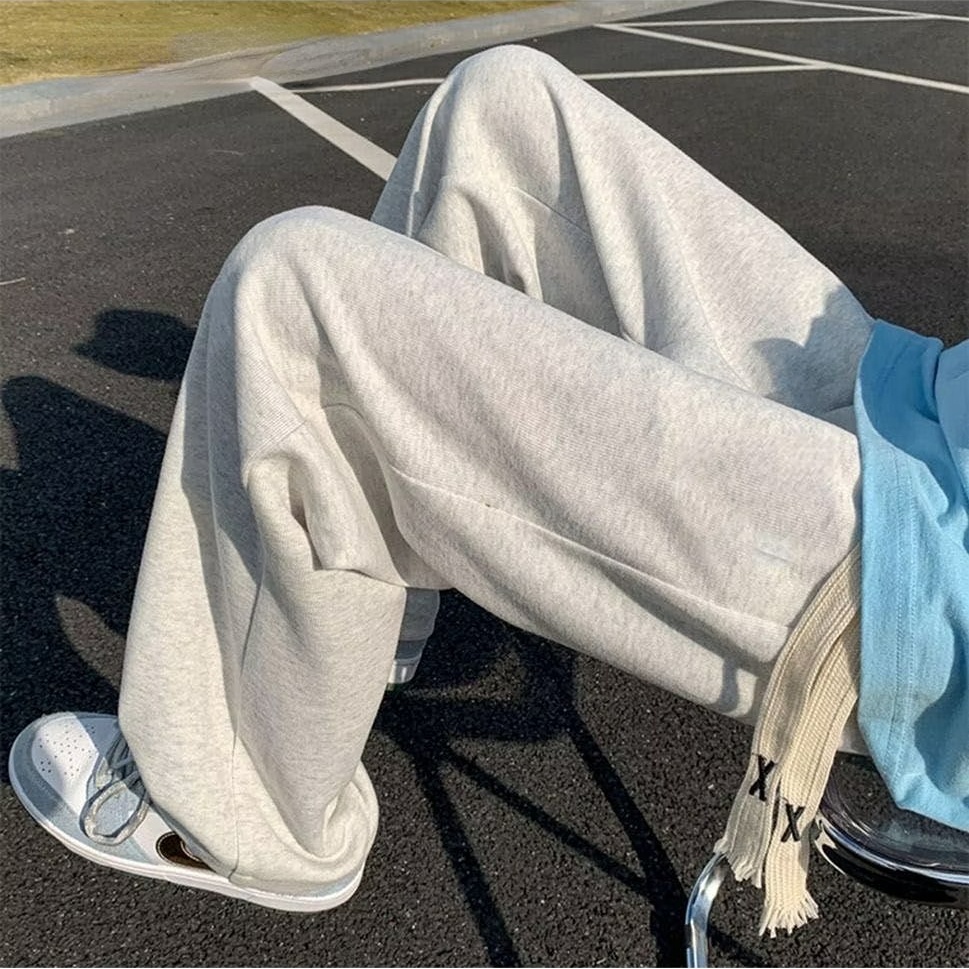 Quần ống rộng Lưng Thun Màu Trơn Size M-8XL Thời Trang Cho Nam