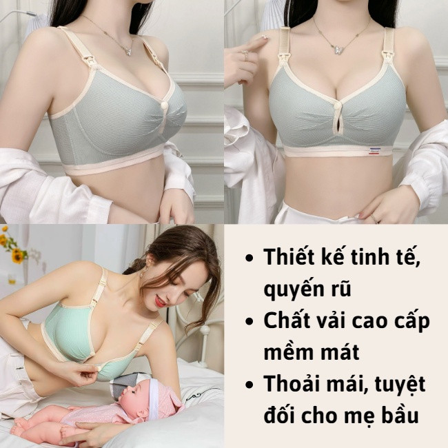 Áo Ngực Cho Con Bú Larosa Không Gọng Vải Cotton Có Cúc Mở Ngang Bigsize LA123A