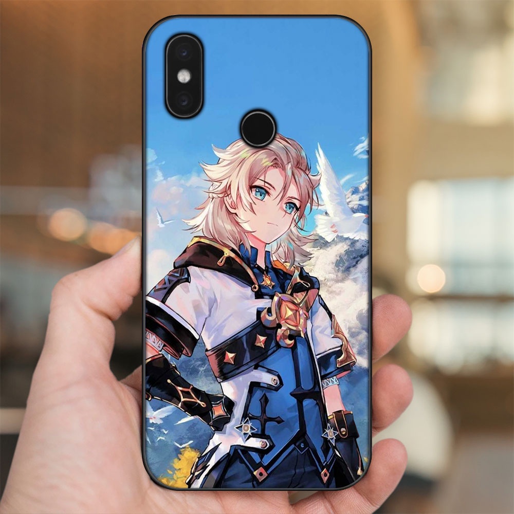 Ốp lưng Xiaomi Mi 8, Mi 8 SE viền đen in hình Albedo Genshin Impact