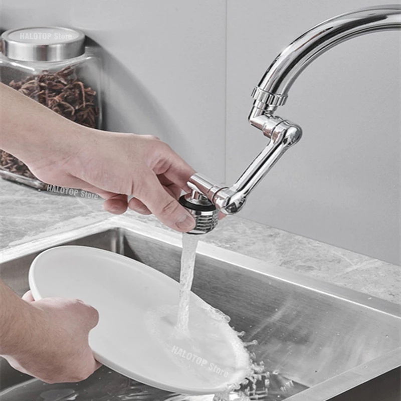 1080° Đầu Lọc Nối Dài Vòi Nước Bồn Rửa Chén 2 Chế Độ Chống Văng Thông Dụng Cho Nhà Bếp / Phòng Tắm