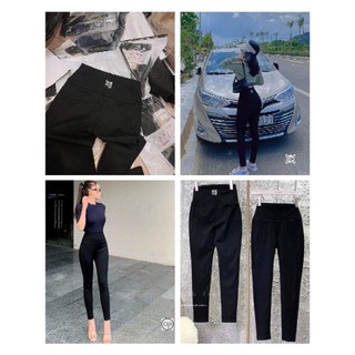 Quần legging wang cạp cao gen bụng 12cm chất vải umi hàn cao cấp dày dặn dáng quần thiết kế có chữ wang đằng sau