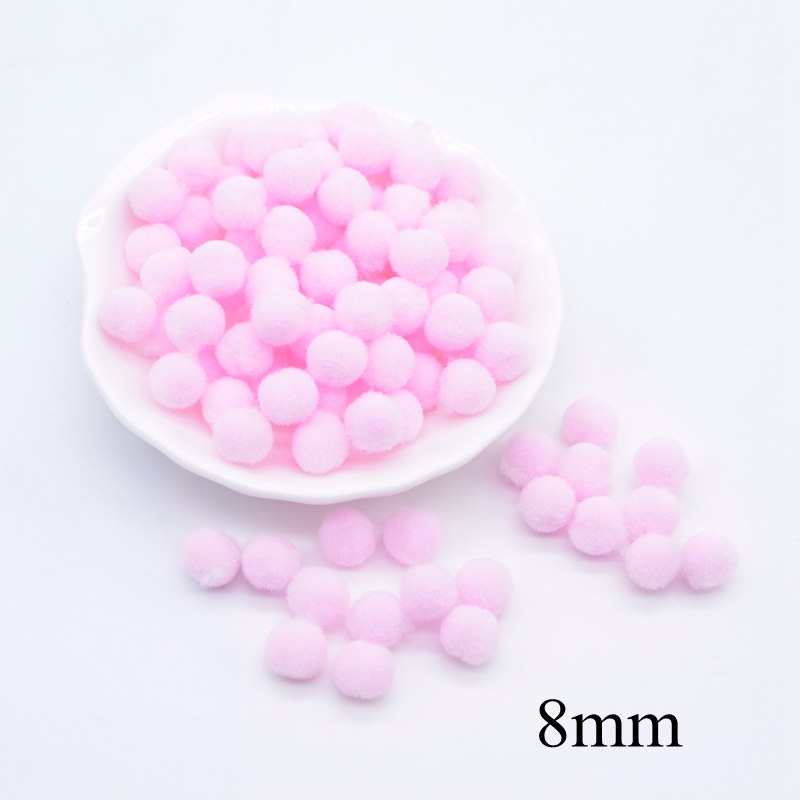 Set 200 Quả Bóng Nhiều Màu Sắc Kích Thước 8mm Dùng Để Trang Trí Đồ Thủ Công
