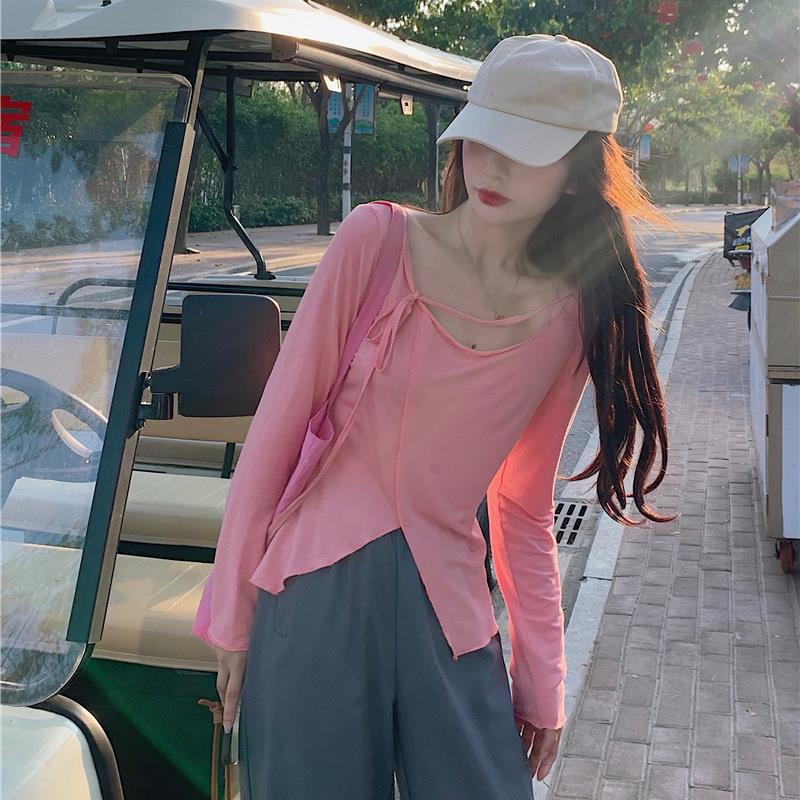 NRVP Áo Thun Nữ Dài Tay Phong Cách Hàn Quốc Mới 2023