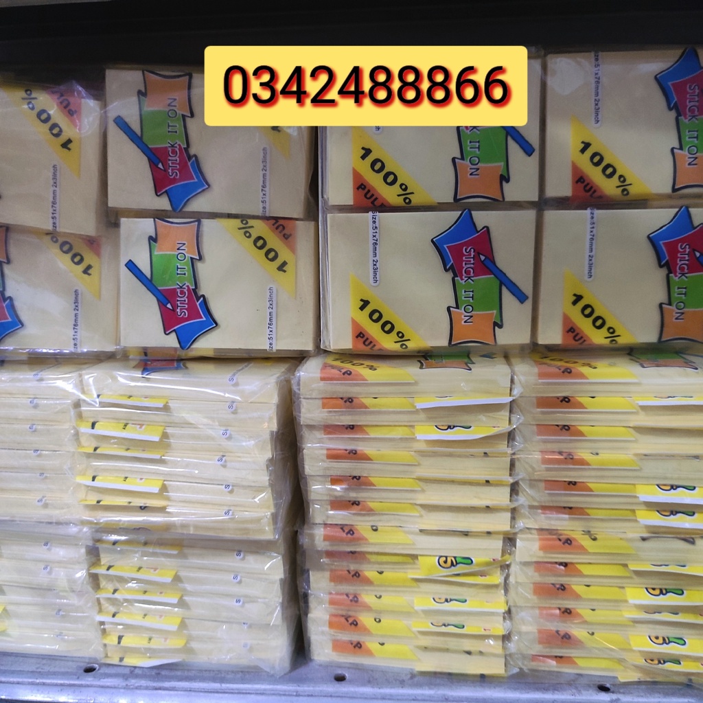 Sỉ 20 tập Giấy note Stick it on, Giấy nhớ Hàng chuẩn đủ kích cỡ