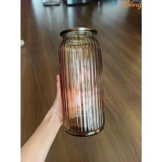 Bình hoa pha lê decor, lọ hoa pha lê vintage