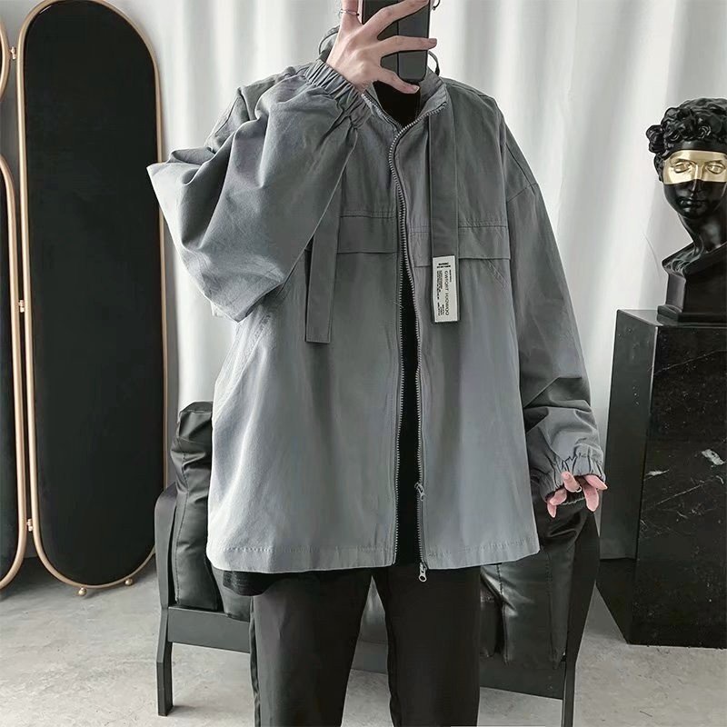 Áo khoác kaki Nam Nữ Unisex form rộng - Jacket chất kaki mịn, mát khóa zip