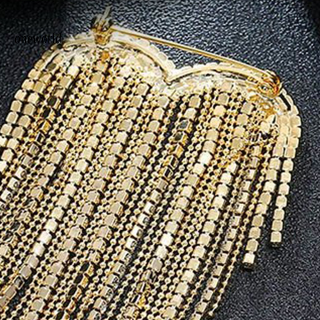 Ghim Cài Áo Đính Đá Phối Tua Rua Thời Trang Cho Nữ